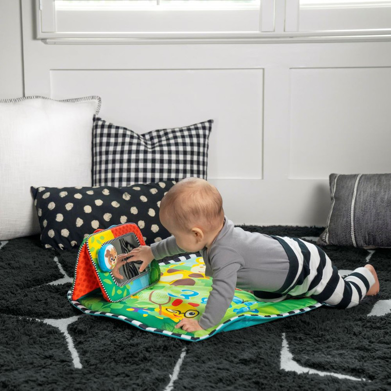 Baby Einstein - Tummy Time Mat And Mirror Set - Discovery Garden