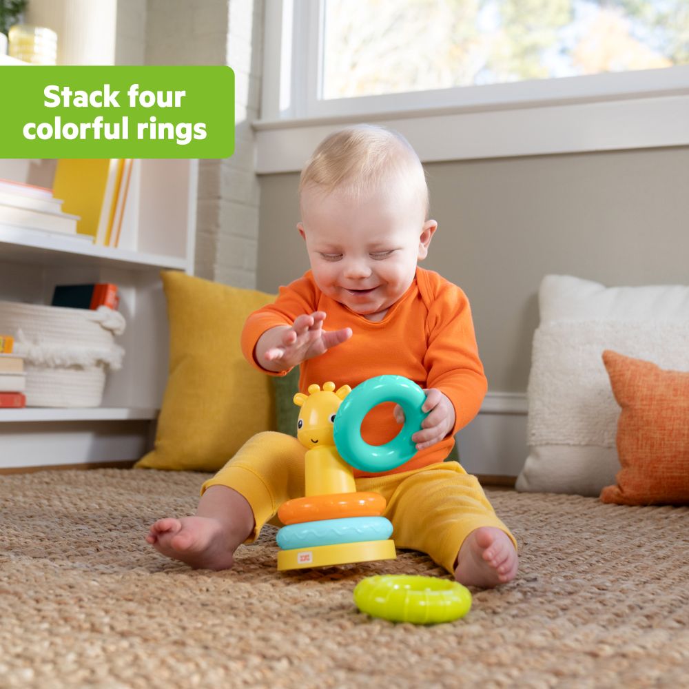 Bright Starts - Giraffe Tower Stacking Toy - MultiColor