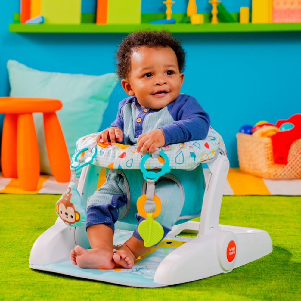 Bright Starts - Learn To Sit 2 Position Floor Seat – Wild Vibes – For Ages 4–12 Months