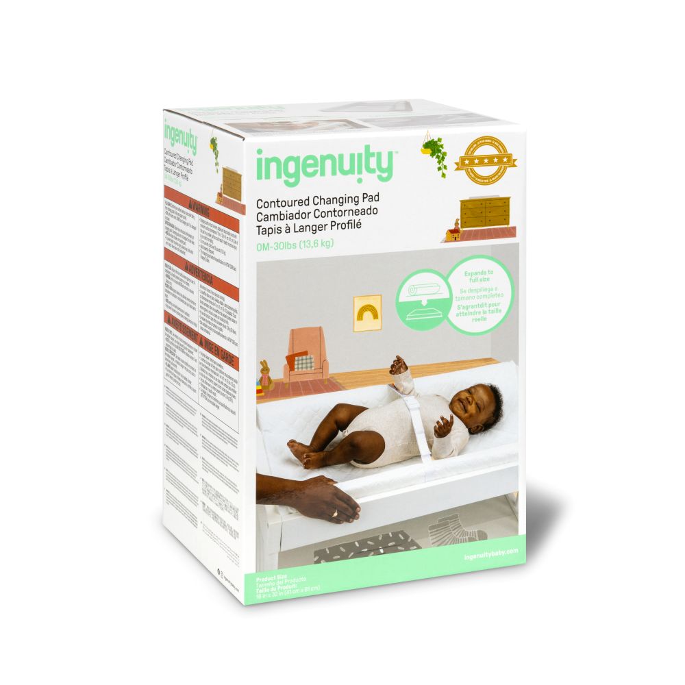 Ingenuity Contoured Changing Pad - White