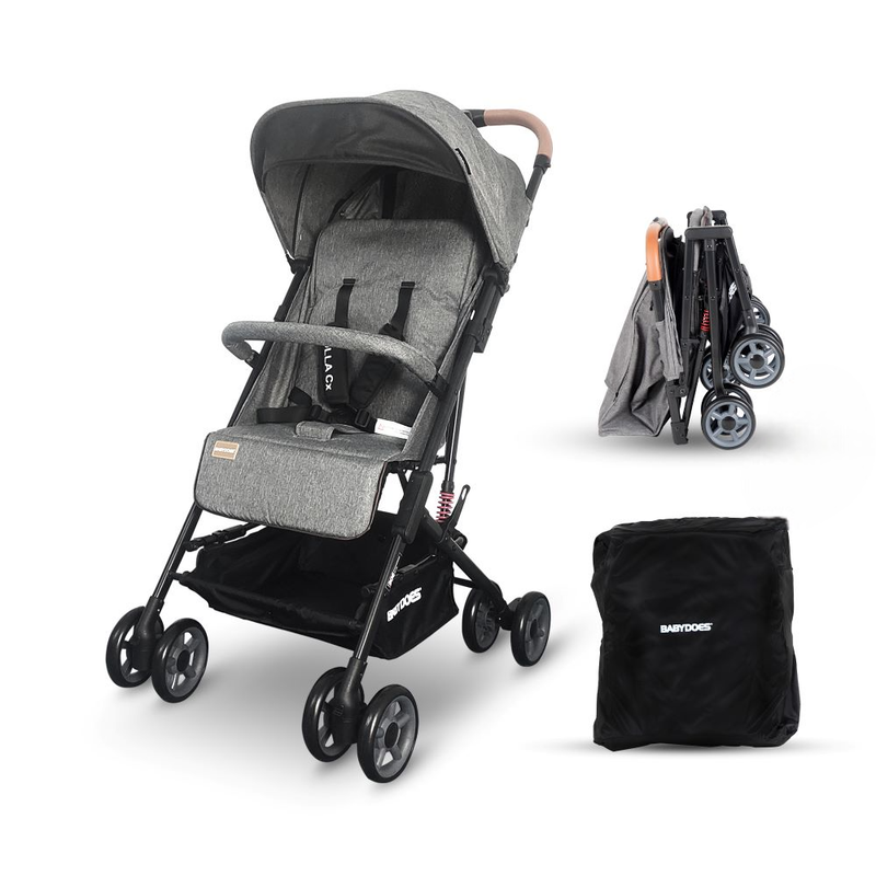 Babydoes - Olla CX Lightweight Baby Stroller & Storage Bag Set - Grey