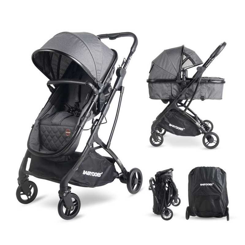 Babydoes - Pronto R+ Baby Stroller Reversible Seat - Mid Grey