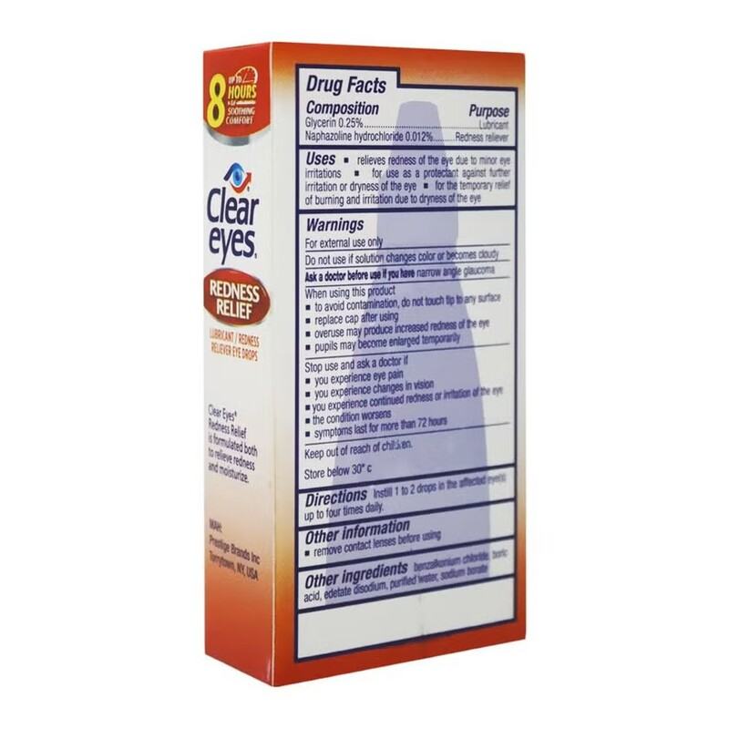 Clear Eyes Redness Relief Eye Drops - 15 ml