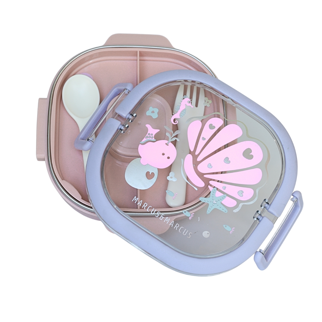 Marcus & Marcus 2 Tier Stainless Steel Lunch Box - Pink