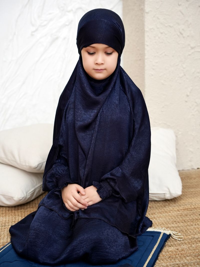The Modest Company - 2pc-Set - Skirt And Jilbab Top - Navy Blue Velvet