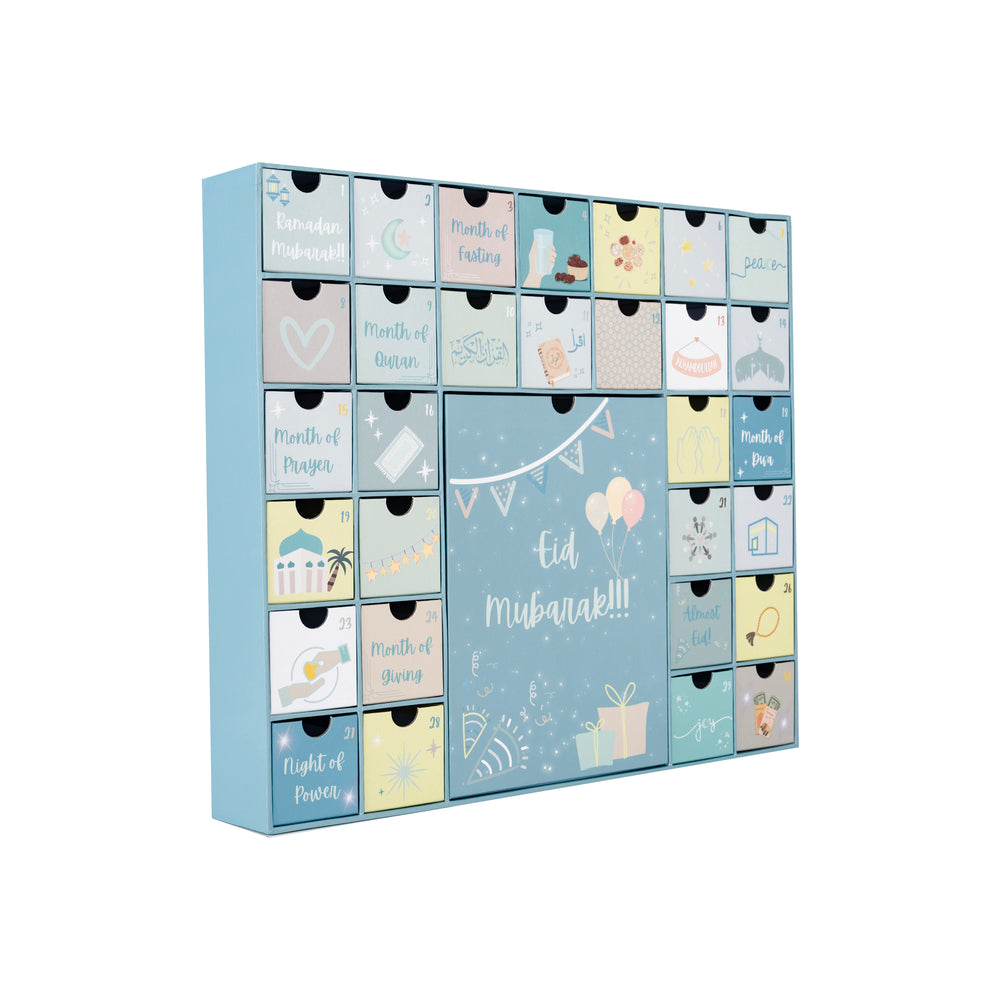 HilalFul - Ramadan Theme English Calendar Box - Blue