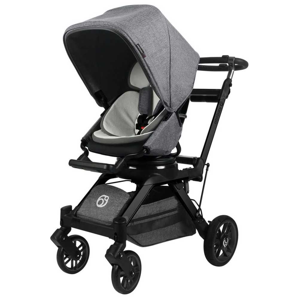 Orbit Baby - Baby Stroller - Black Frame With Grey Melange Seat