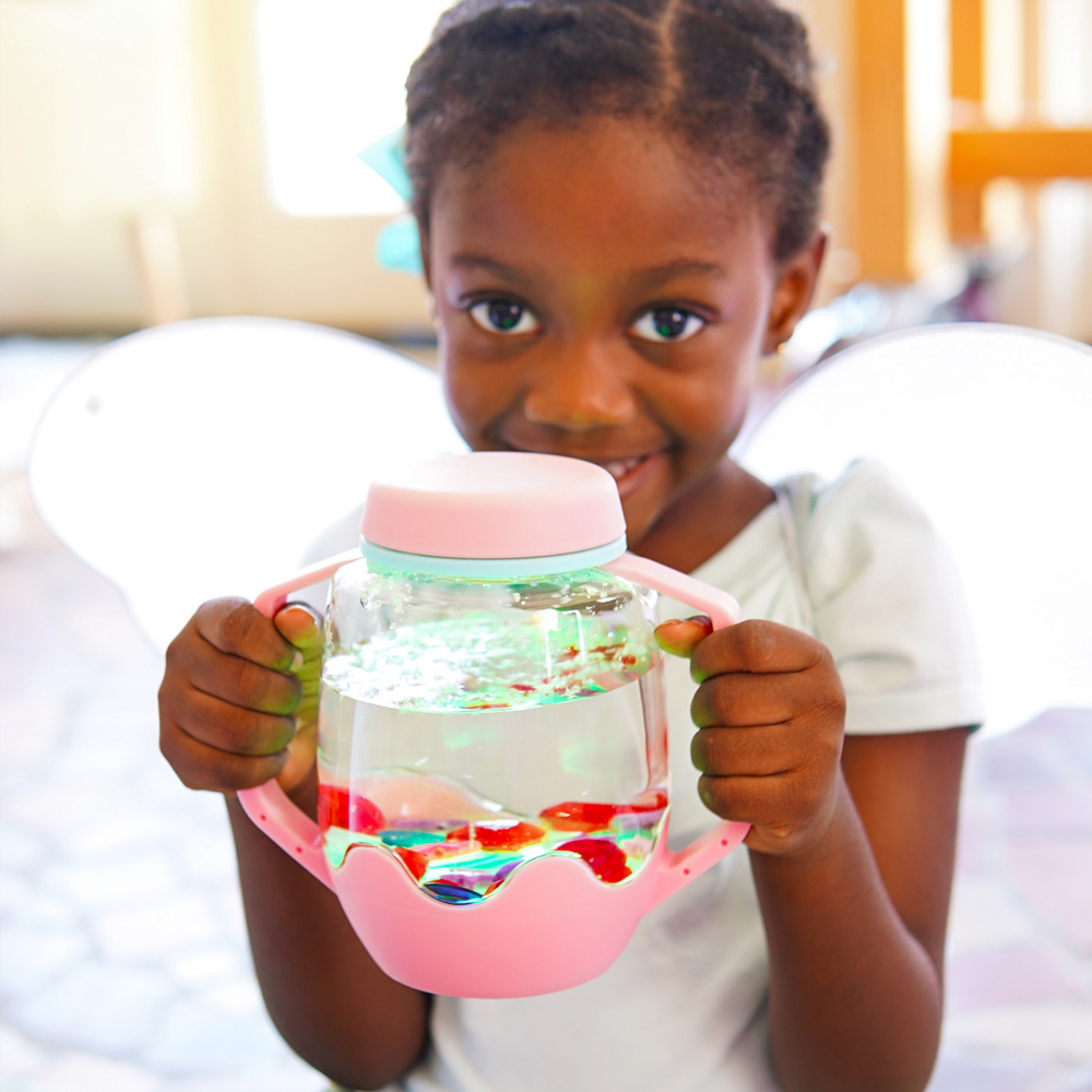 Bamboo Bark - Glo Pals Light Up Water Sensory Jar - Pink