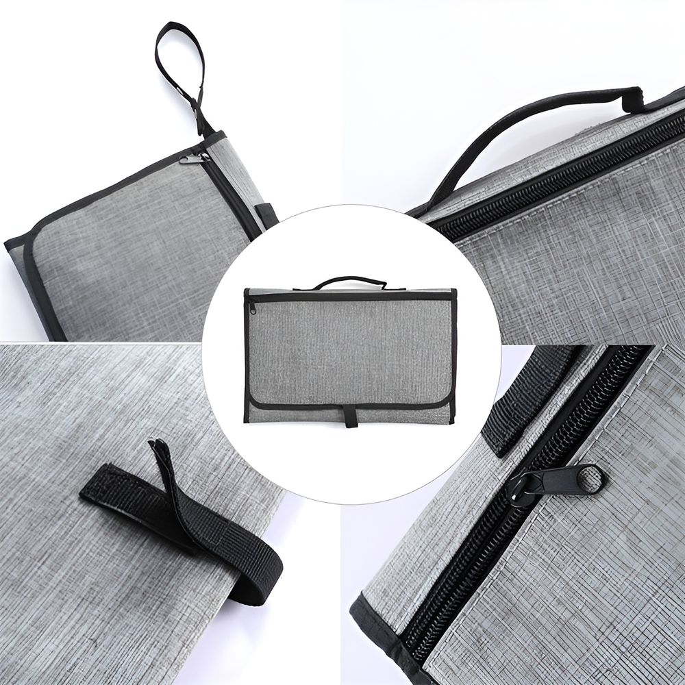 Sybil's - Portable Waterproof Diaper Changing Pad - Grey - 90x60 cm