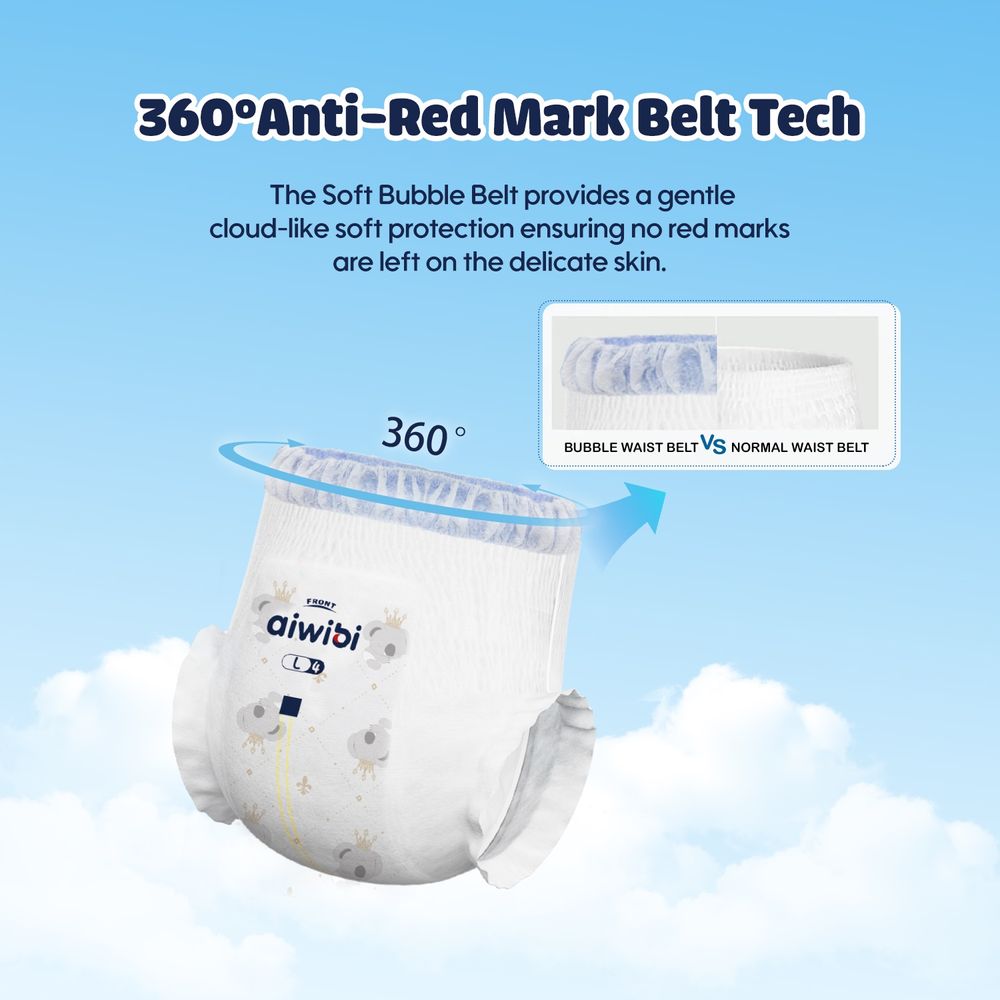 Aiwibi - Night Plus Baby Pants Ultra-Slim & Super Soft - 9-14kg - 44pcs - Large