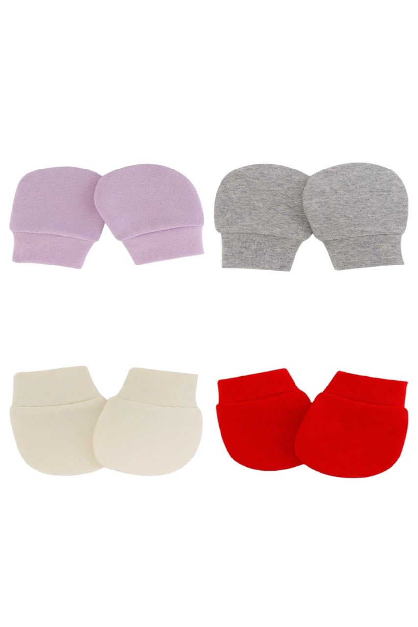 Bambimici - 4pc-Set - Little Snuggles Baby Mittens - G - Multicolor