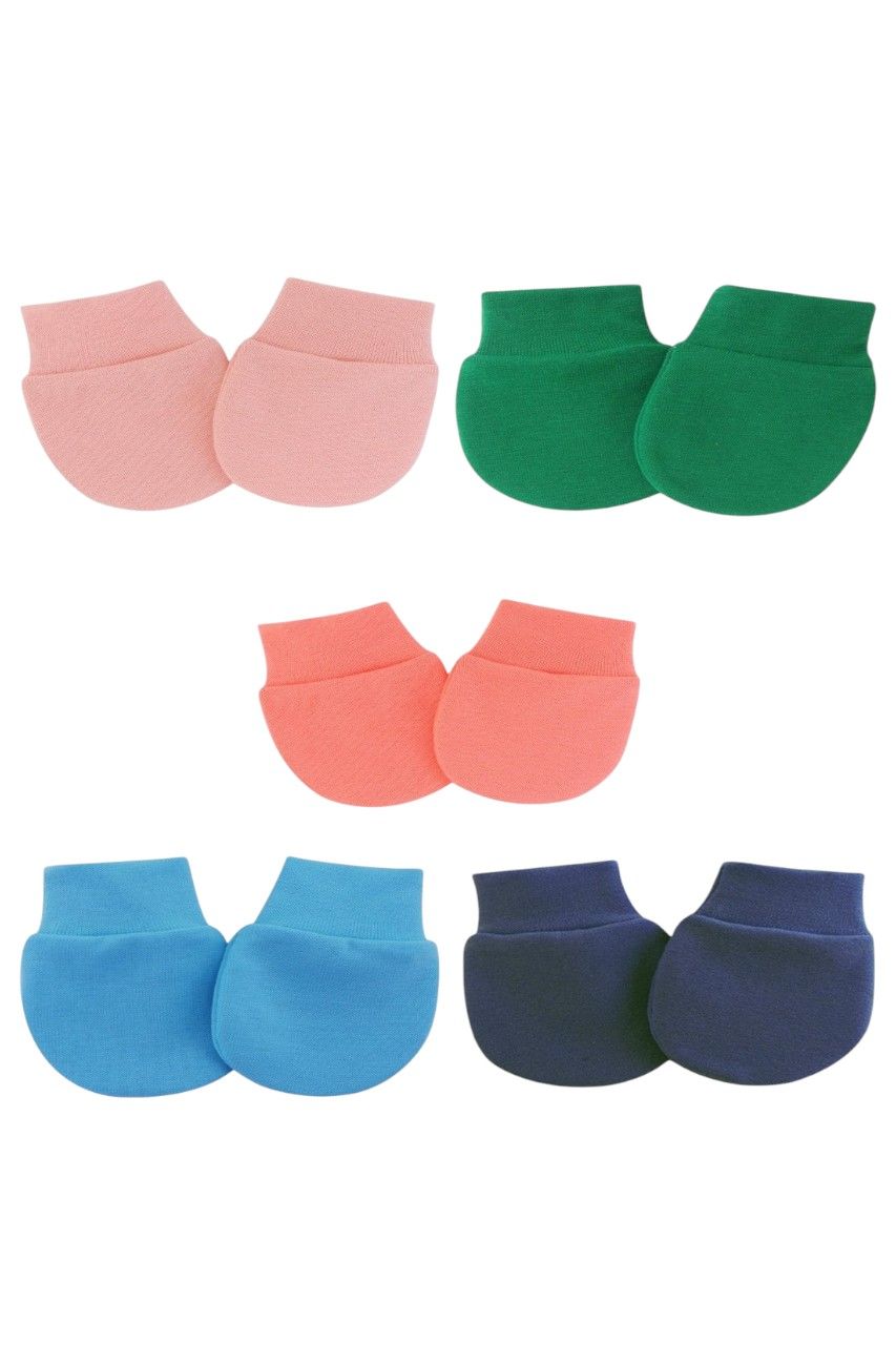 Bambimici - 5pc-Set - Little Snuggles Baby Mittens - I - Multicolor