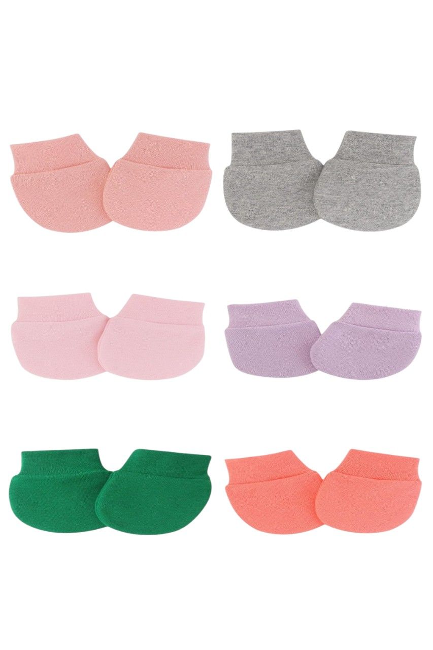 Bambimici - 6pc-Set - Little Snuggles Baby Mittens - K - Multicolor