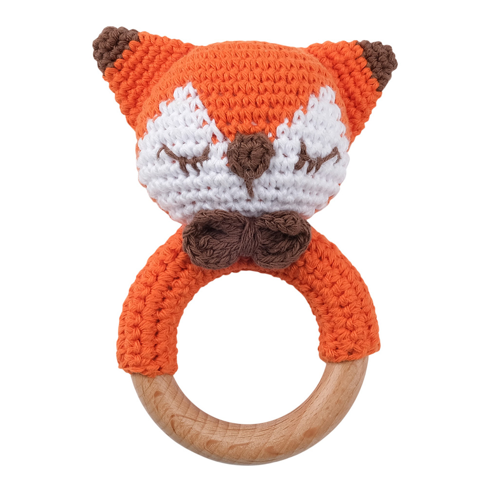 Bambimici - Baby Fox Handmade Crochet Teether - Orange