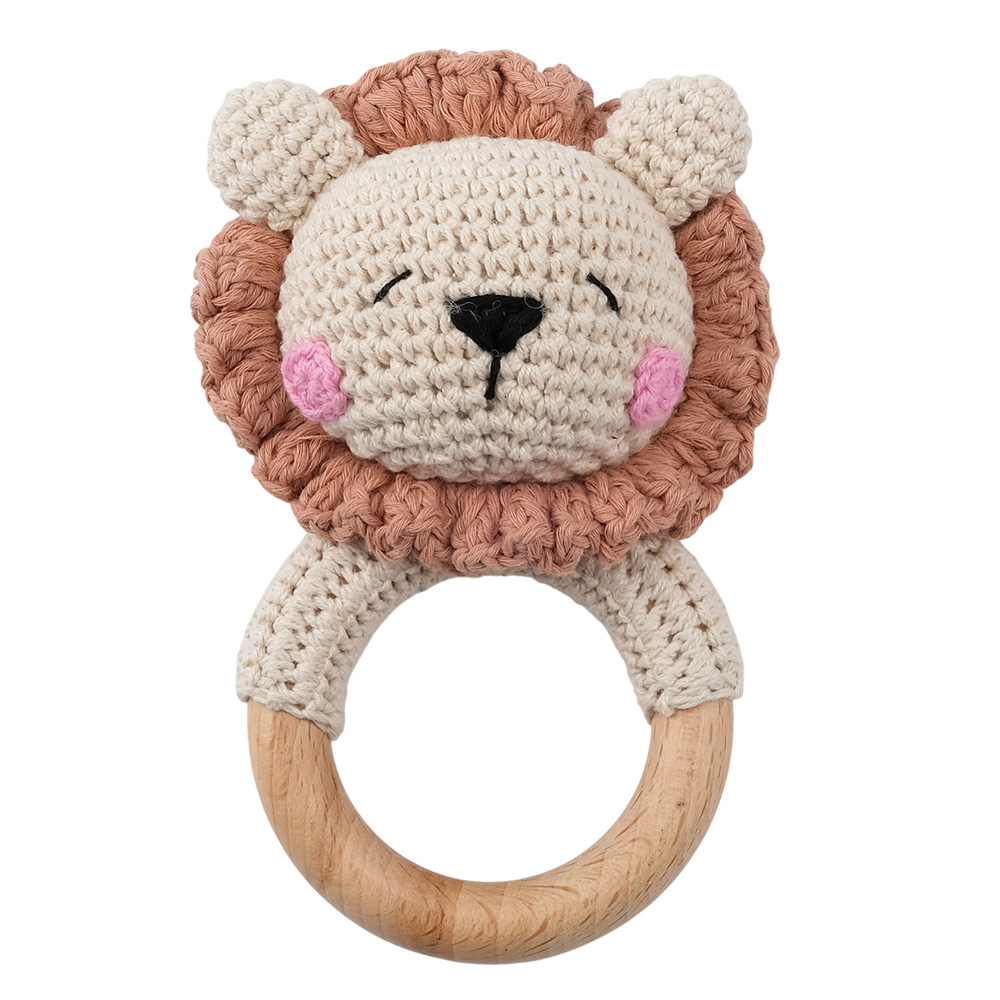 Bambimici - Baby Handmade Crochet Teether - Lion