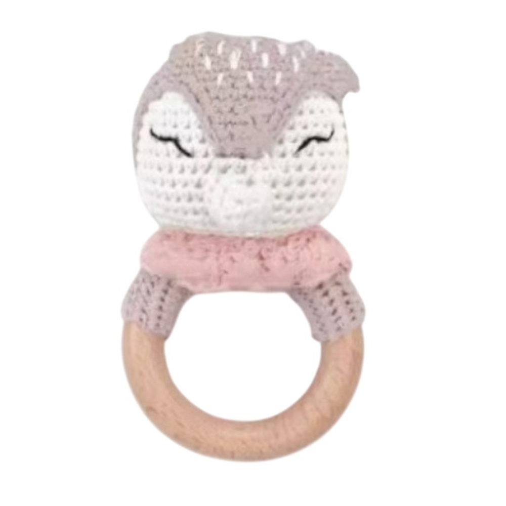 Bambimici - Baby Handmade Crochet Teether - Owl