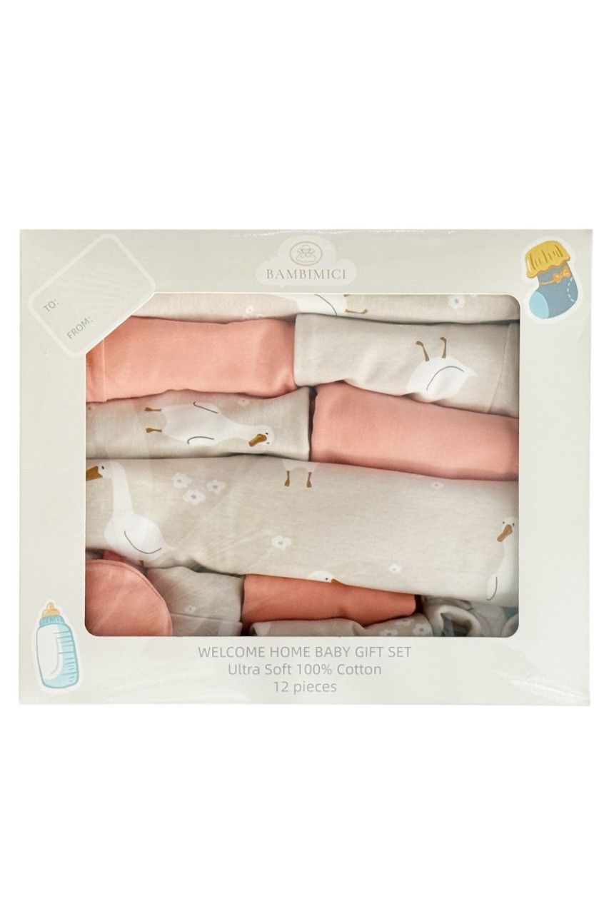 Bambimici - Girl's Welcome Home Baby Set - Pack of 12 - Pink