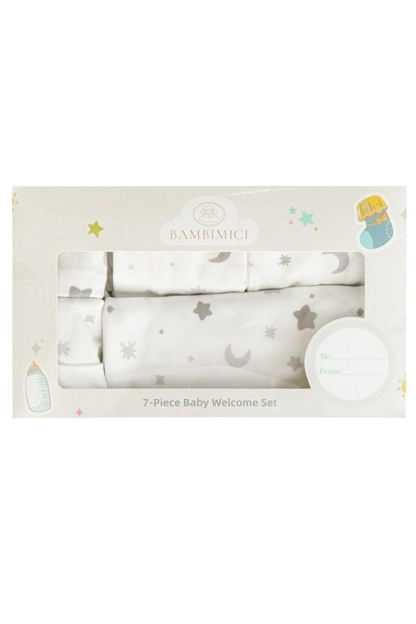Bambimici - Boy's Welcome Home Baby - 7pc-Set - White