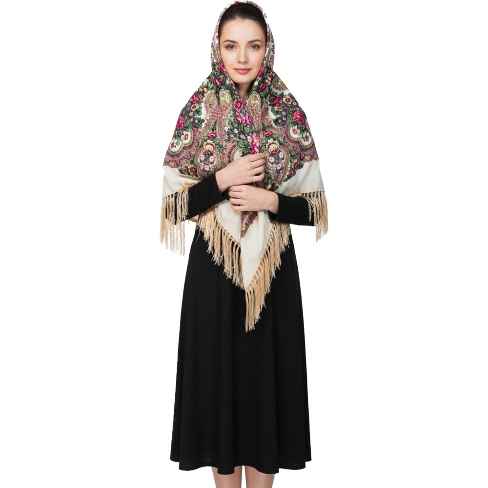 D' Daniela - Lyubov Women's Eastern European Cotton Tassel Shawl