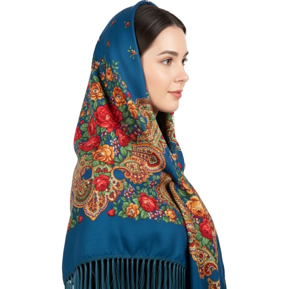 D' Daniela - Ira Women's Traditional Print Shawl