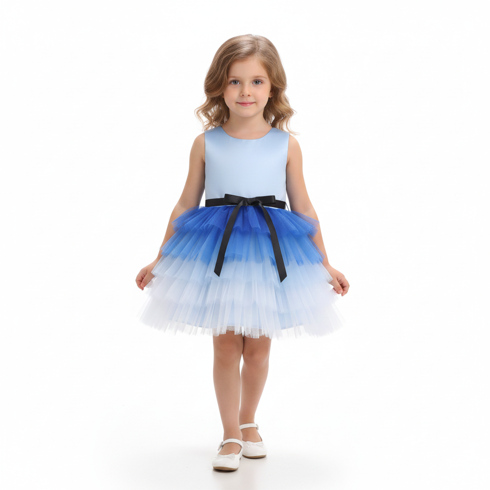 Bidani - Girl's Natalia Belt Collection Sleeveless Dress