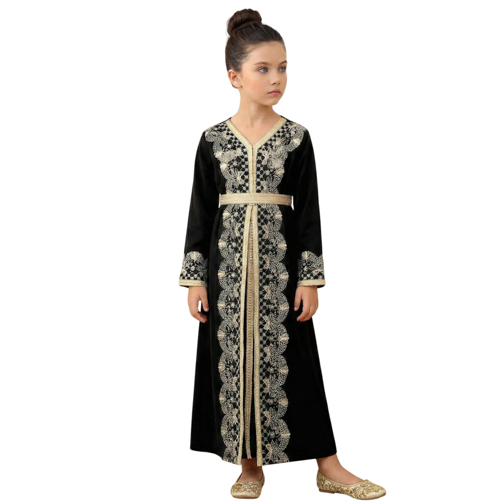 Bidani - Girl's Zahra Elegant Long Sleeves Kaftan