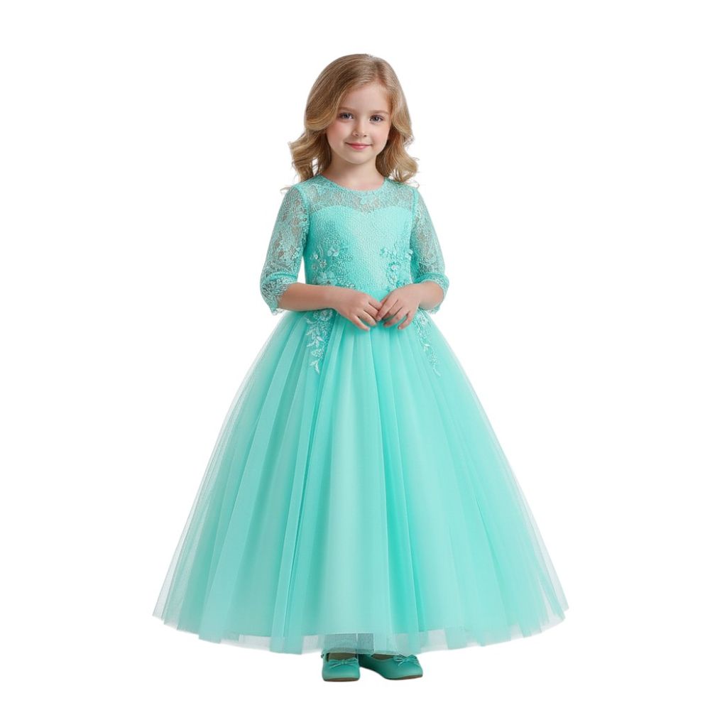 Bidani - Girl's Dreamy Tiffany Party Dress - Green
