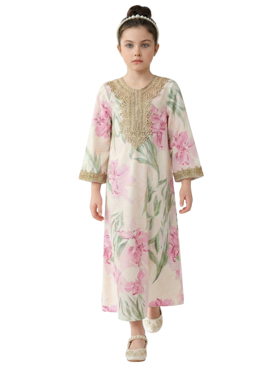 Bidani - Girl's Noor Blossom Kaftan - Multicolor