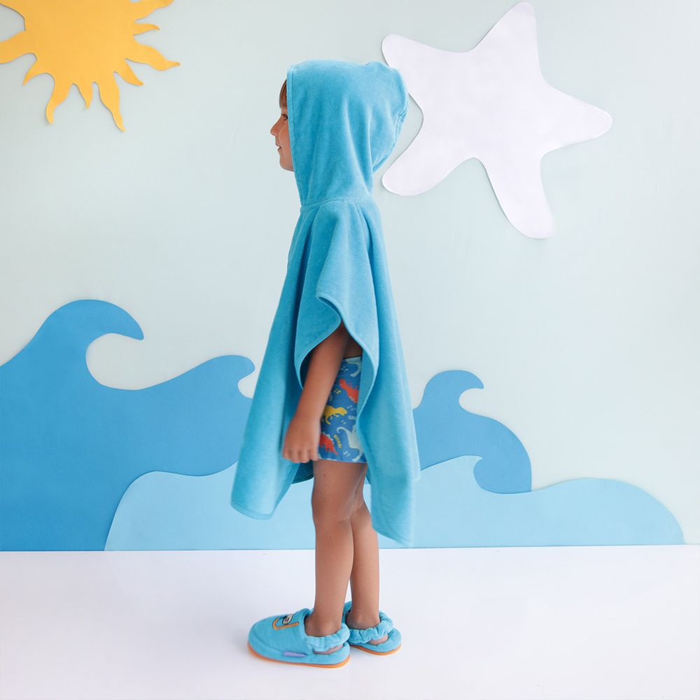 Milk&Moo - Kids Poncho With House Slippers Cool Koala - Blue
