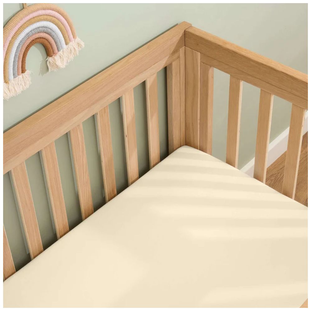 Clair De Lune - Baby Organic Cot Bed Sheets - Cream - 140 x 70 cm - 2 Pcs