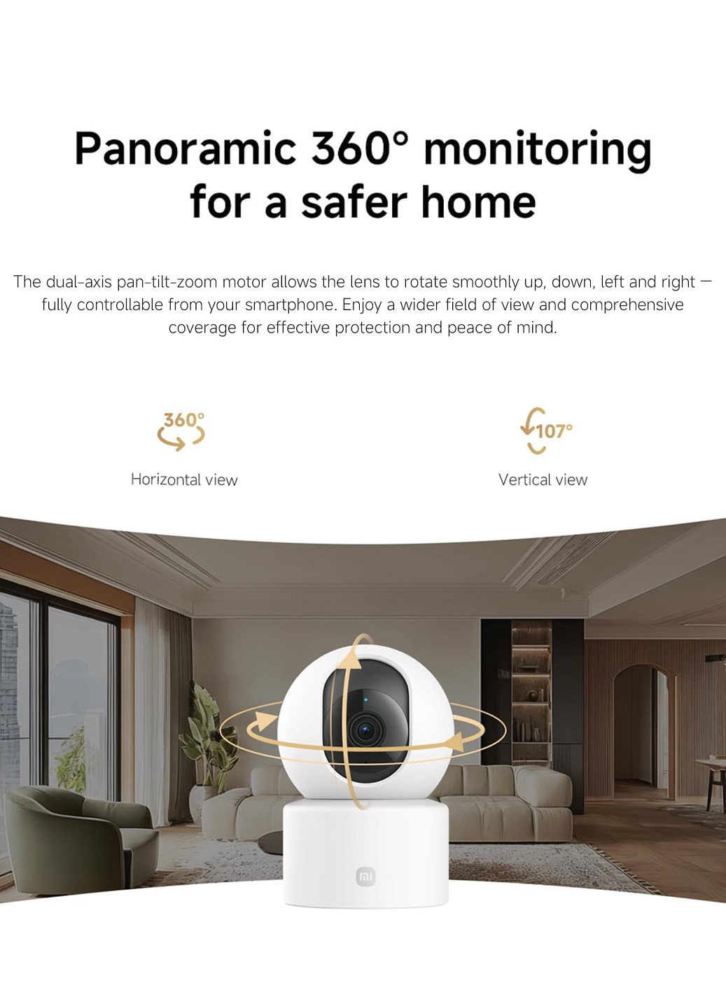Xiaomi - Smart Camera Baby Monitor 2MP - White