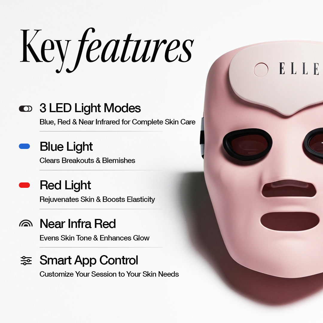 Elle - Radiance Boost Pro Led Face Mask - Pink