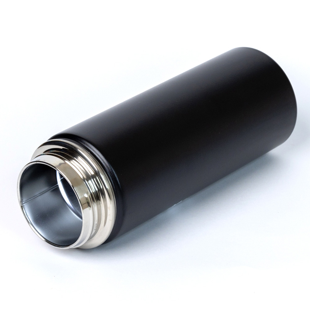 Bonjour - Sip Box Premium Insulated Water Bottle With Straw Lid - Black - 500 ml