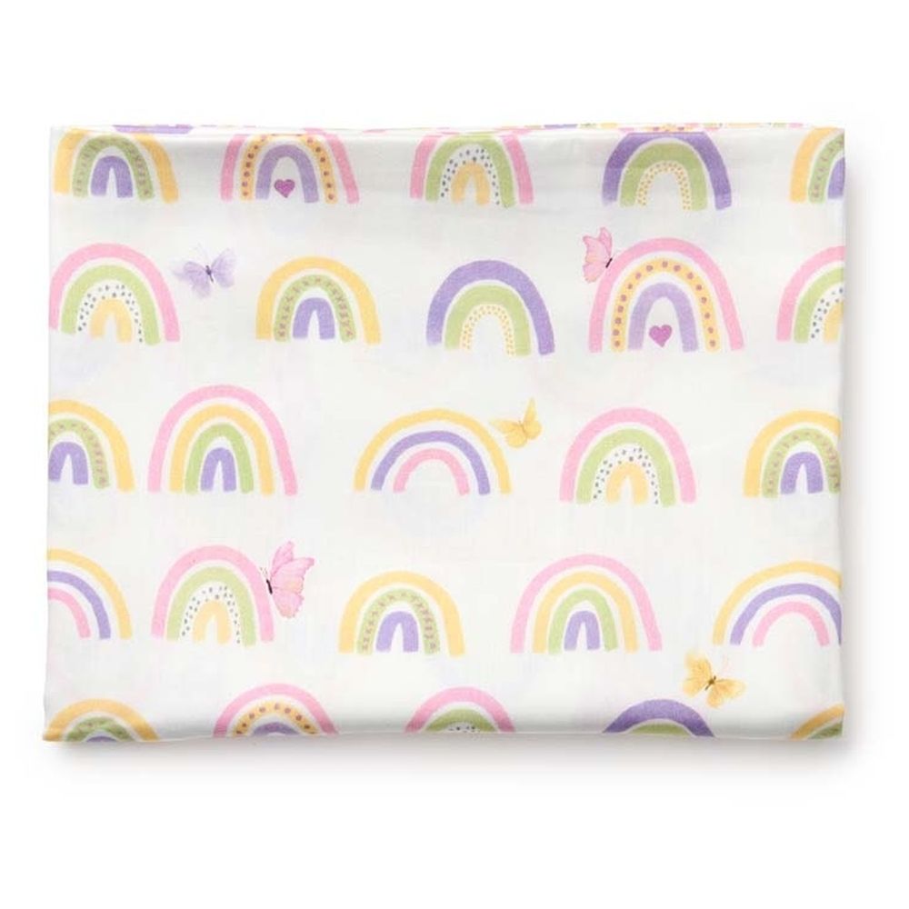 Fancy Fluff - Fitted Sheet for Chicco Next2Me Forever Crib - Rainbow Dreams
