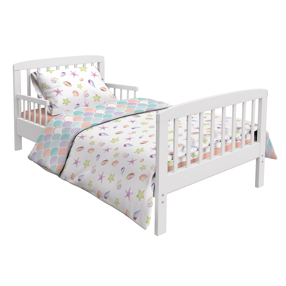 Fancy Fluff - Toddler's Organic Cotton Comforter Set - Sea Fantasy - 5 Pcs