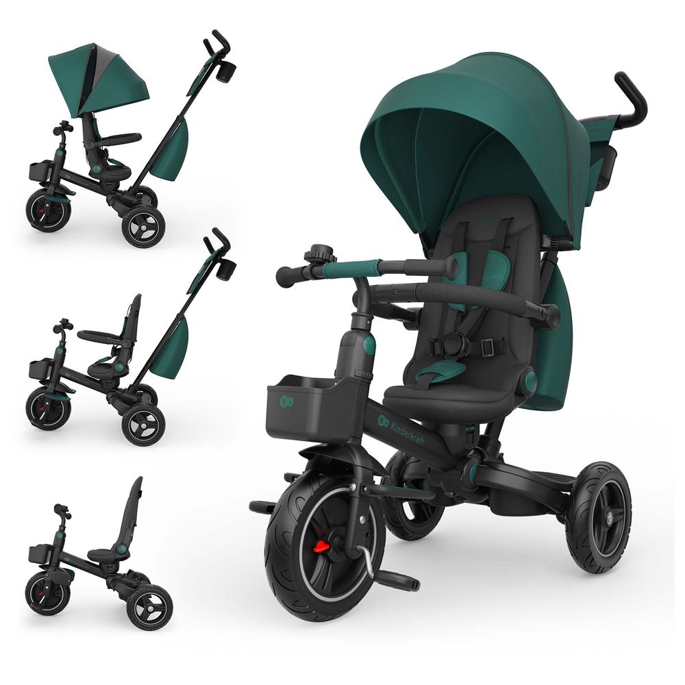 Kinderkraft - Spinstep 2 Plus Tricycle Stroller - Green