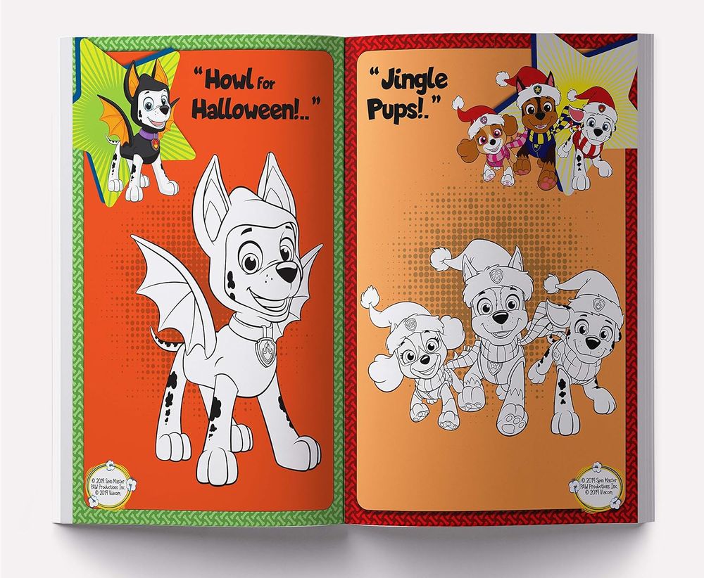 Practice Makes Pawfect: Paw Patrol Giant Coloring Book For Kids
