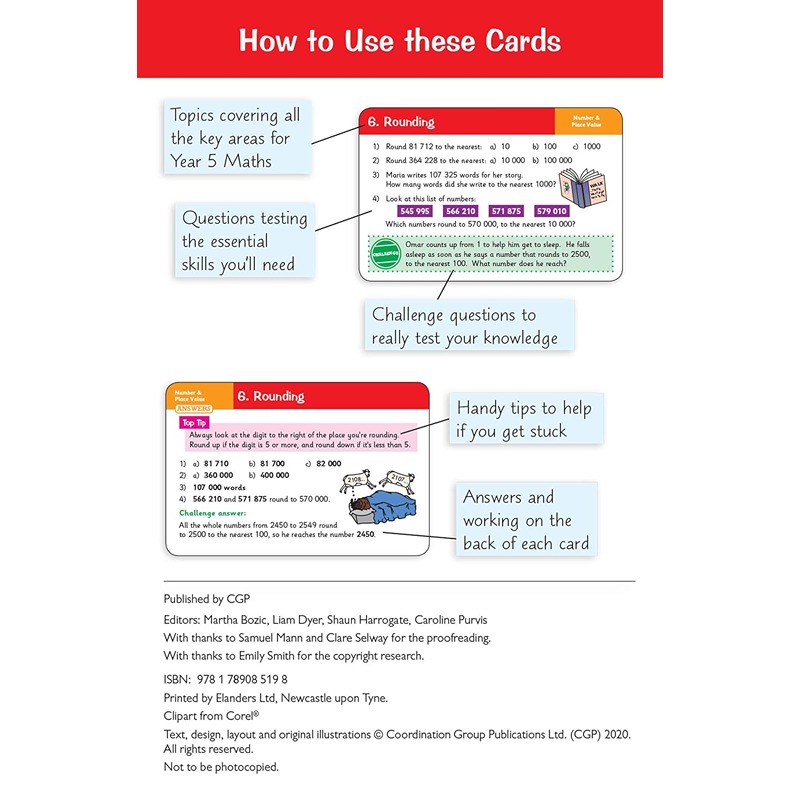 KS2 Maths Practice Question Cards Year 5