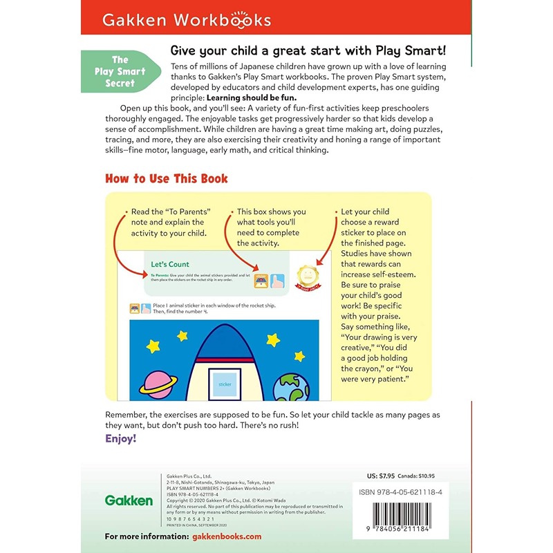 Play Smart Numbers Workbook With Stickers