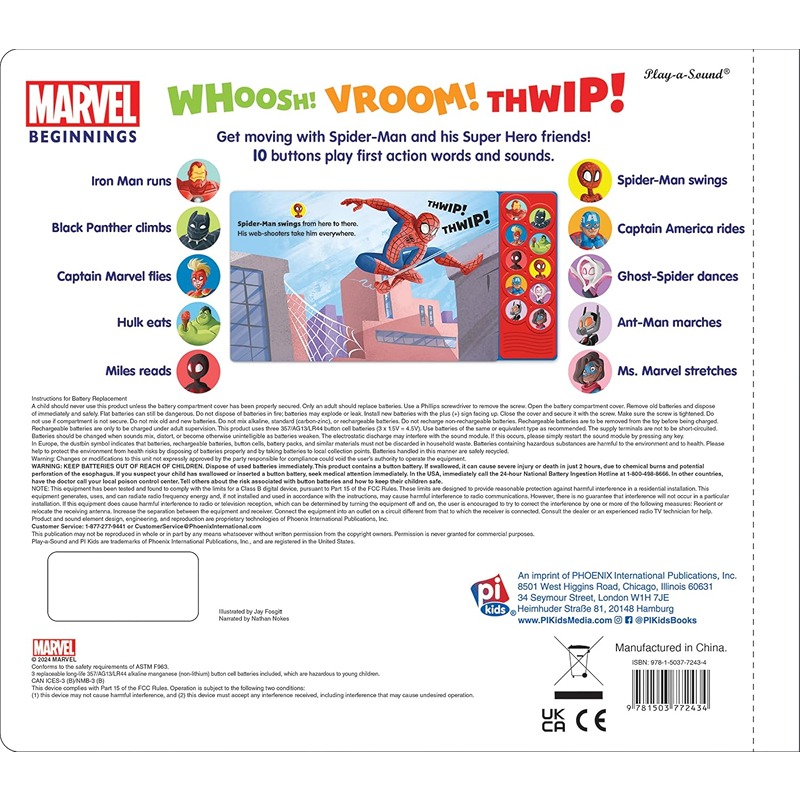 Marvel Beginnings Go Go Superheroes Sound Listen & Learn