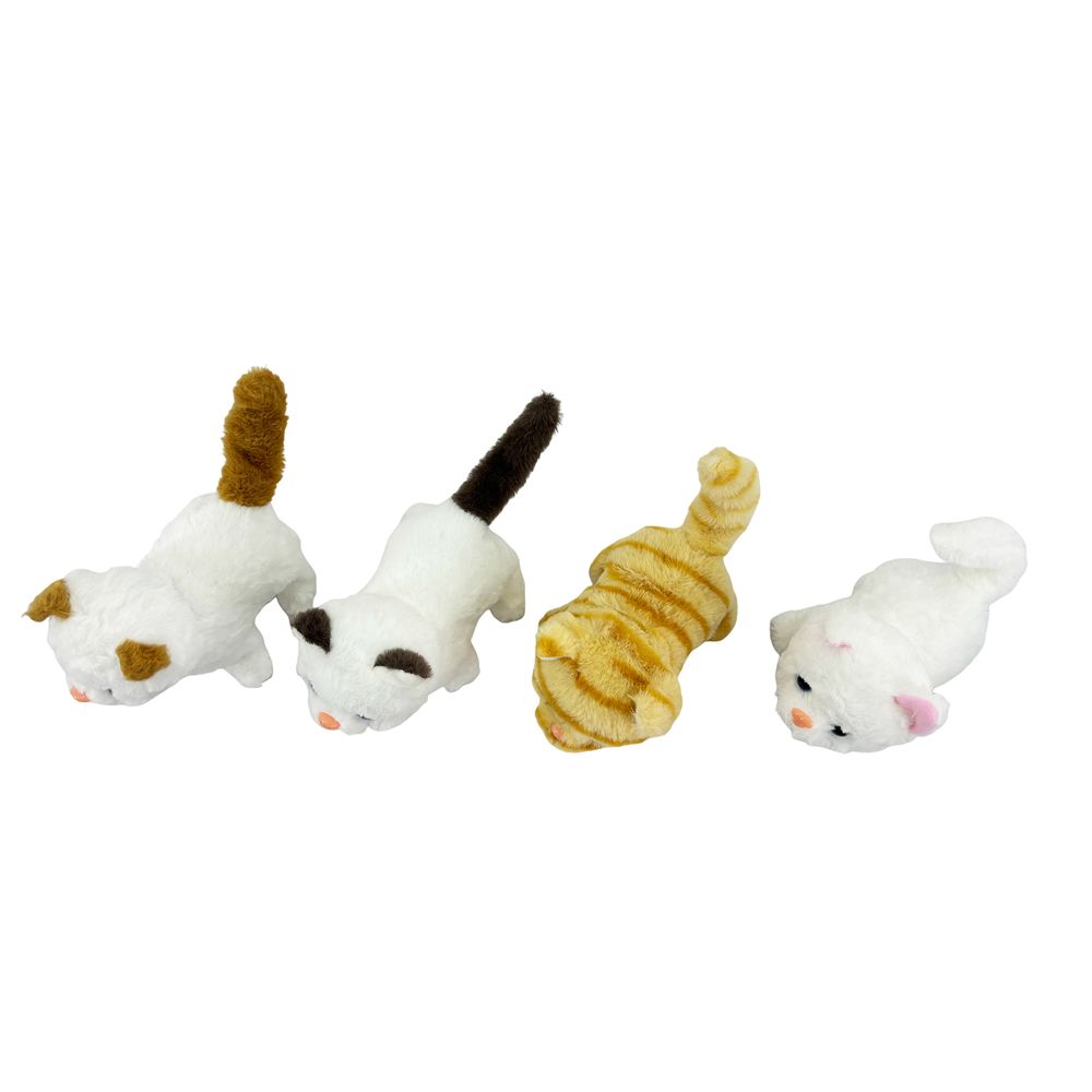 Galaxy Toys - Electronic Walking Plush Cat - Color May Vary - 1 Pc