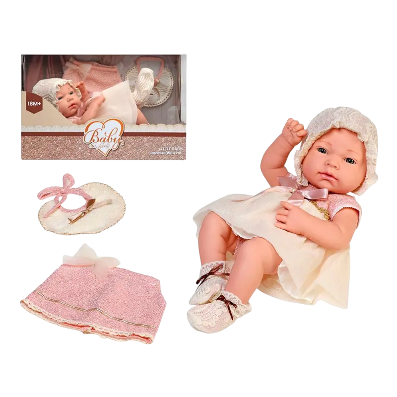 Baby So Lovely - Newborn Baby Doll Playset - White