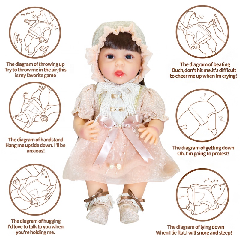 Baby So Lovely - Newborn Baby Doll Girl - Beige