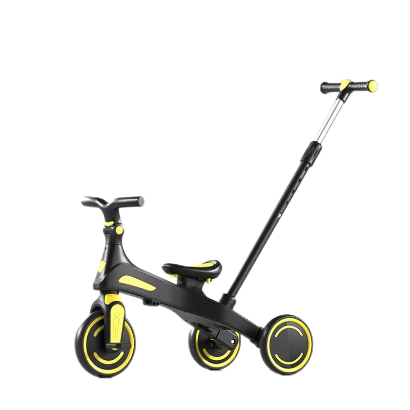 Amsham 5 In 1 Baby Tricycle With Canopy - Multicolor