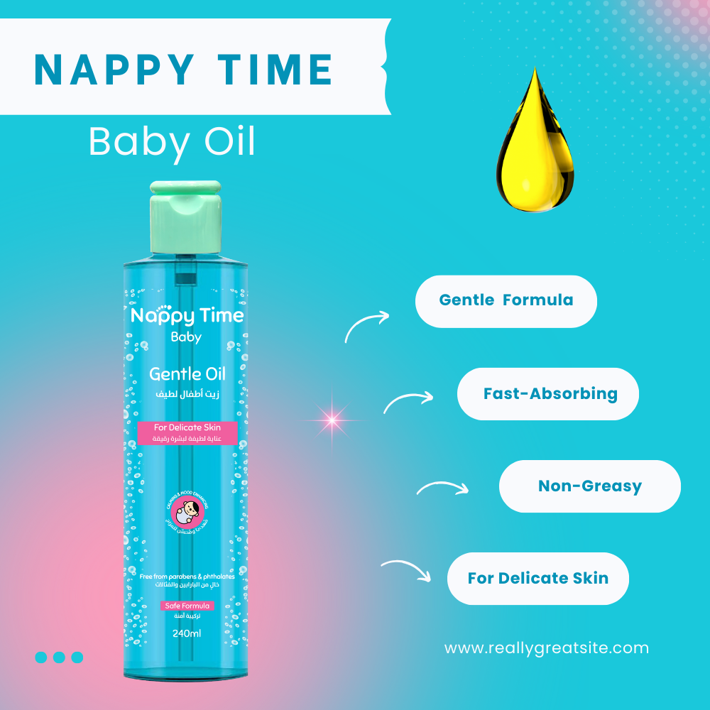 Nappy Time - Baby Oil - 240 ml