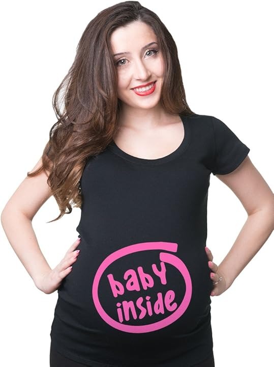 Matching Family Outfits - Baby Inside Women T Shirt - Black