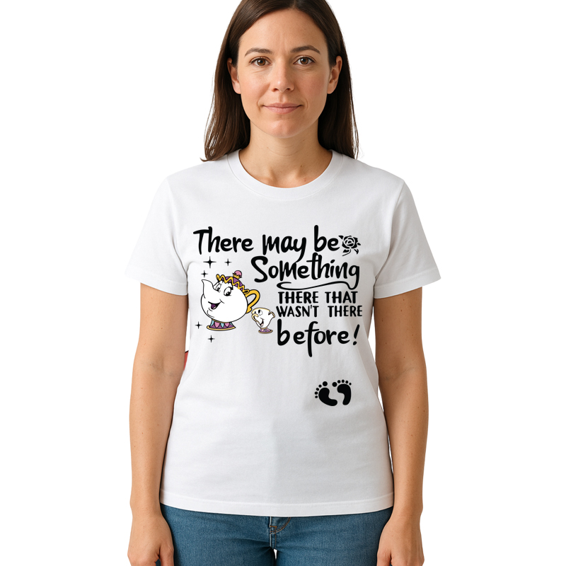 Matching Family Outfits There May Be Something Printed Women's T-Shirt - White