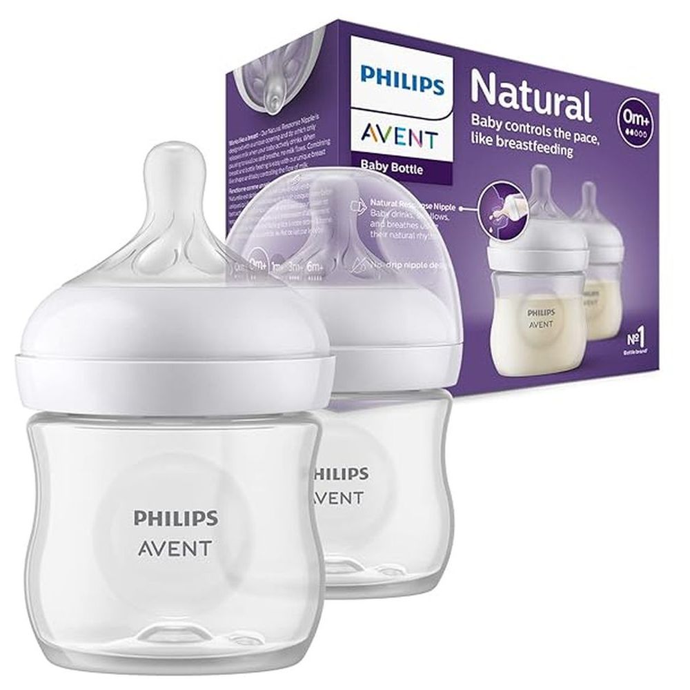 Philips Avent - Natural Response Baby Feeding Bottle 125ml - Pack of 2