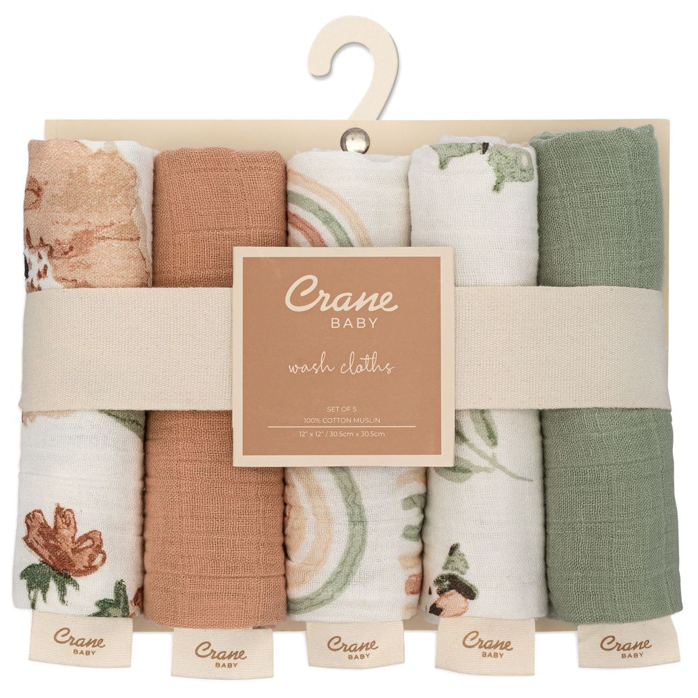 Crane Baby Parker Wash Cloth - Pack of 5