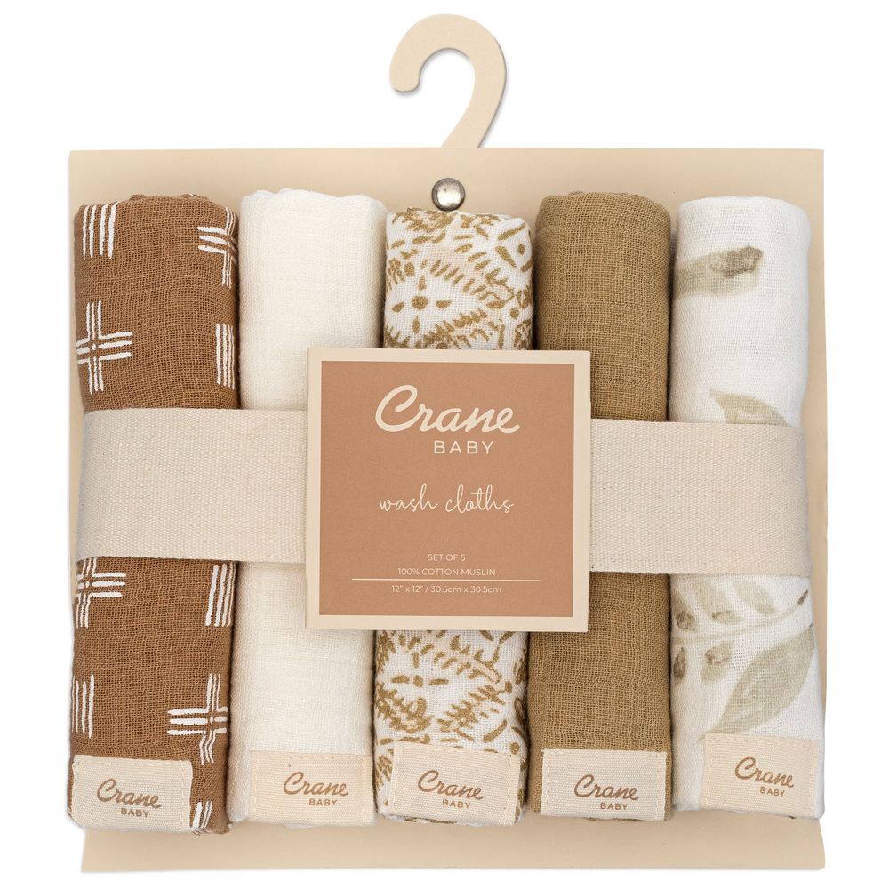 Crane Baby Kendi Wash Cloth - Pack of 5